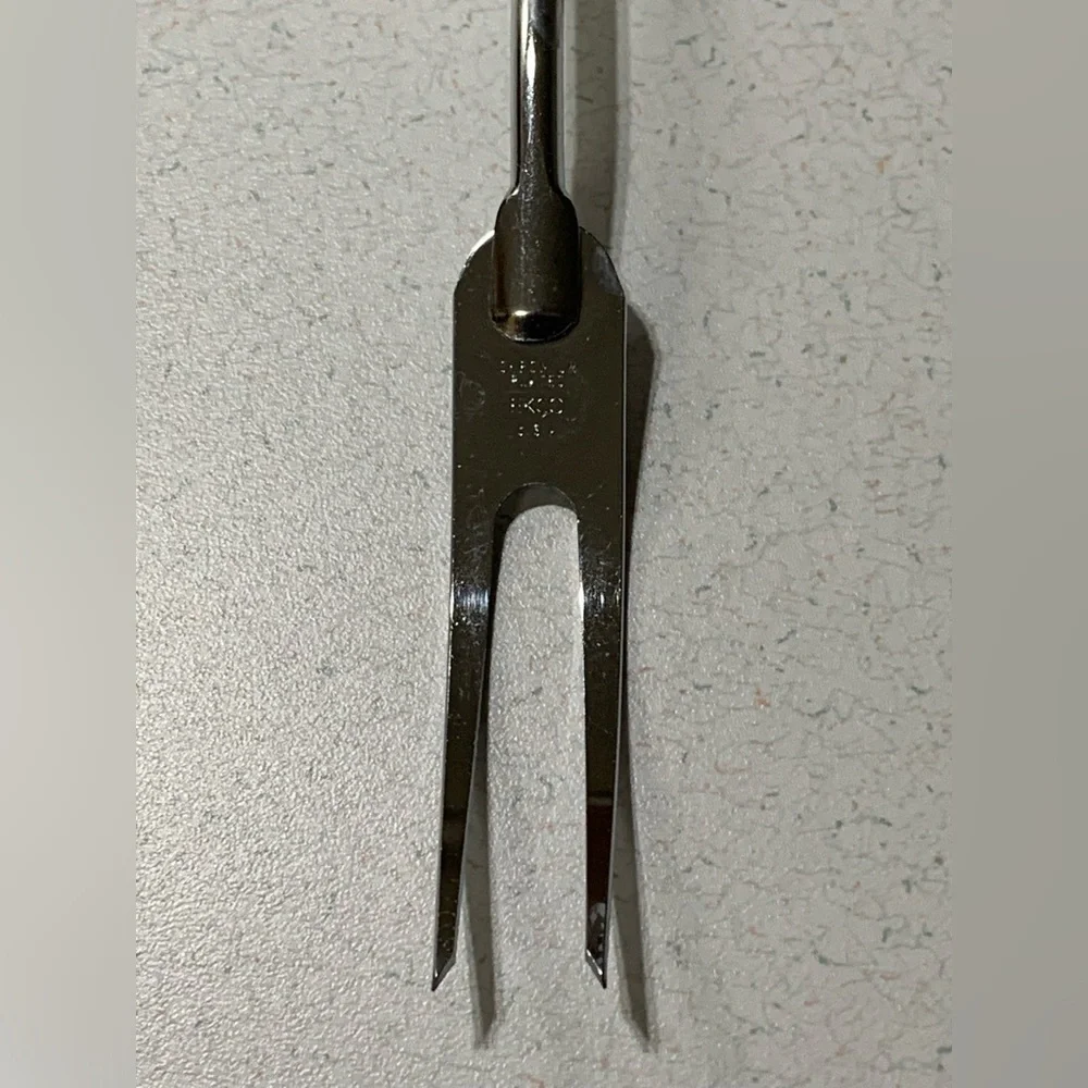 Vintage EKCO Chromium Plated USA Serving Meat Fork 12.5